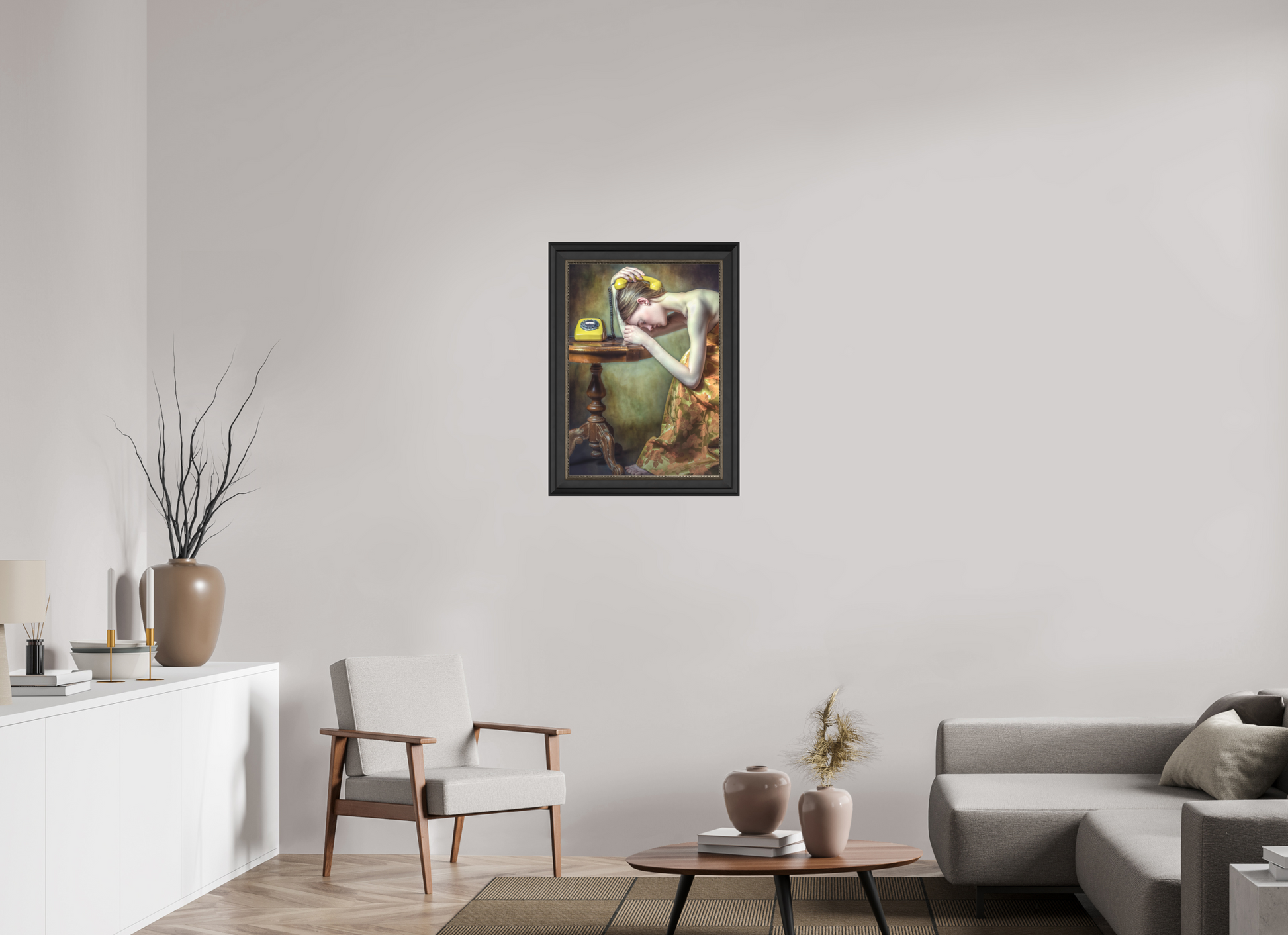 50 x 70 cm, GOLD collection At the Mercy of the Telephone